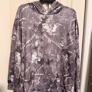 SHEIN Gray Camouflage Hoodie